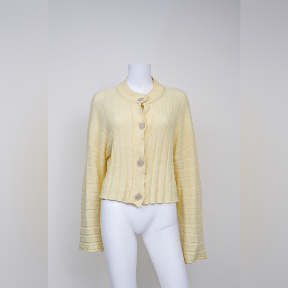 RUS Yellow Pelote Cardigan Size Small